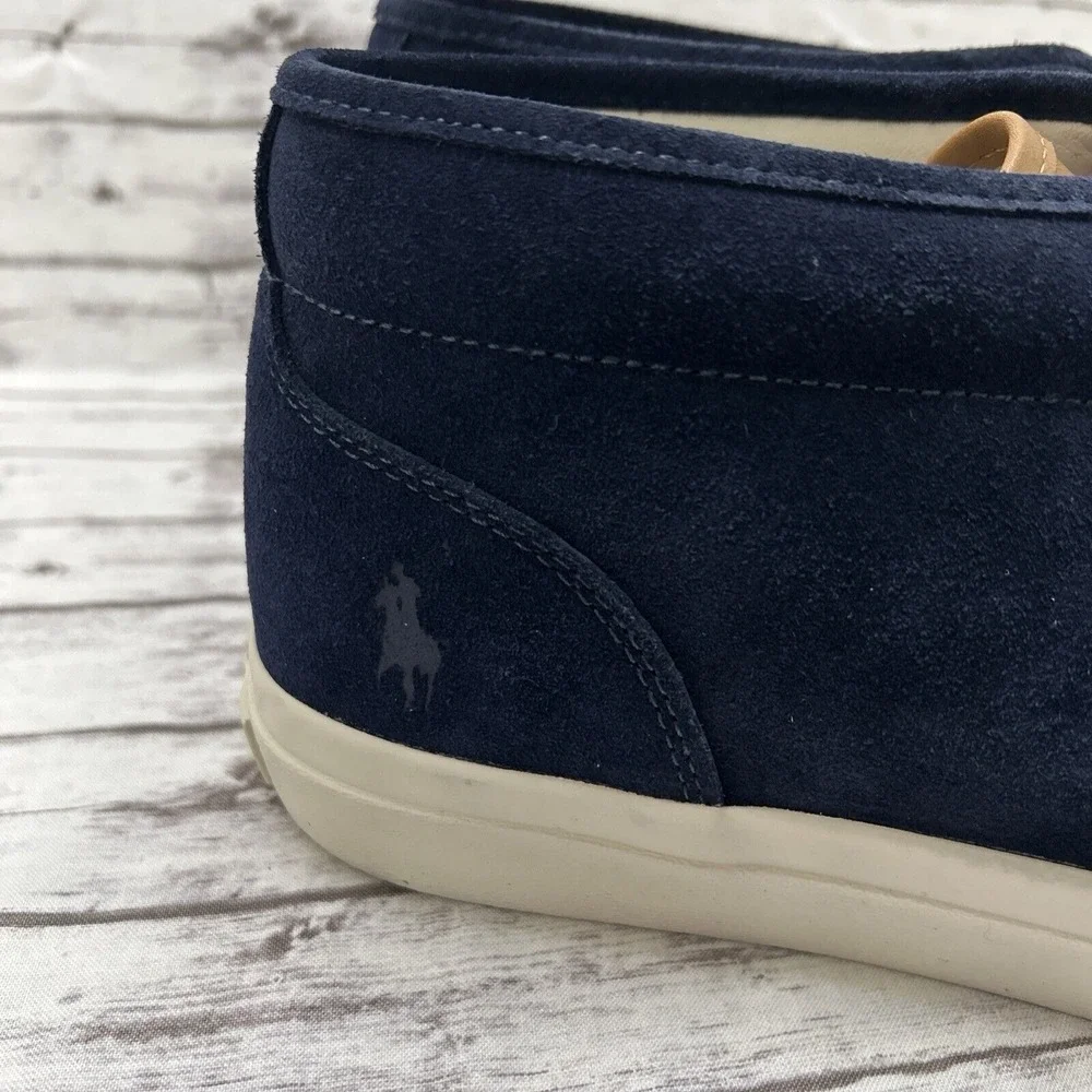 Polo Ralph Lauren Keaton Suede Chukka Boot Sneaker Men's 11.5 Navy Blue NWOB